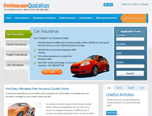 Tablet Screenshot of freeinsurancequotation.com